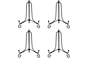 TINCOGO Mini supporto in ferro per biscotti, 9 cm, nero, espositore porta tessere, segnaposto, espositore cavalletto per matrimoni e feste di compleanno (confezione da 4)