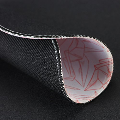 Gaming Mauspad(250 x 250 x 3 mm) ,Lizimandu Silent Designer Runde Round Mousemat /Standard Size mit Anti-Rutsch-Leder-Runde Double Sided Durchmesser 25 cm für alle gängigen Mouse-Typen(Rosa Kranich/Pink Crane) - 7