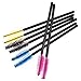 MagiDeal Approx.50Pcs Disposable Eyelash Brush Mascara Wands Applicator Black and Rose
