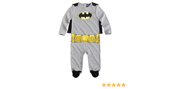 Pyjama Avec Cape Bebe Costume Batman Gris Noir De 3 A 24mois 24mois Amazon Fr Vetements