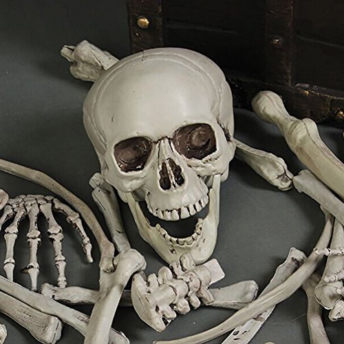 YOUJIA Scattered Bones Skull Scary Life Size Human Skeleton Halloween Props Bar Garden Outdoor Decorations