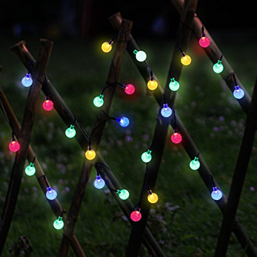 Panpany 50 LED Solar Lichterkette 7m Outdoor Lichter Multi-color Kristall Weihnachtskugel Kugel Licht für drinnen , Garten, zuhause, Rasen, Party oder Feriendekoration - 2