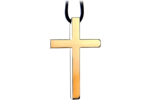 ‎DESELEN Deselen Car Mirror Pendant, High Quality Metallic Cross Pendant, Car Accessories Interior Decoration, Universal Car Mirror Pendant, 1 Pack, Golden