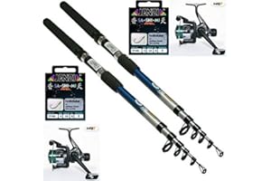 G8DS Forellenset Angelset Forelle 2 x Rute 2 x Rolle 2 x Schnur und 20 Haken NEU