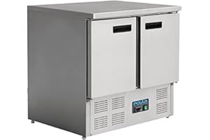 POLAR REFRIGERATION Polar, G-Series Double Door Counter Fridge with Marble Work Top 240Ltr
