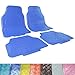 Produktbild WOLTU Universal Auto Fußmatten Matten 4-teilig ALU Look Chorm Optik Riffelblech Aquamarin Klassisch Blau AM7170kb
