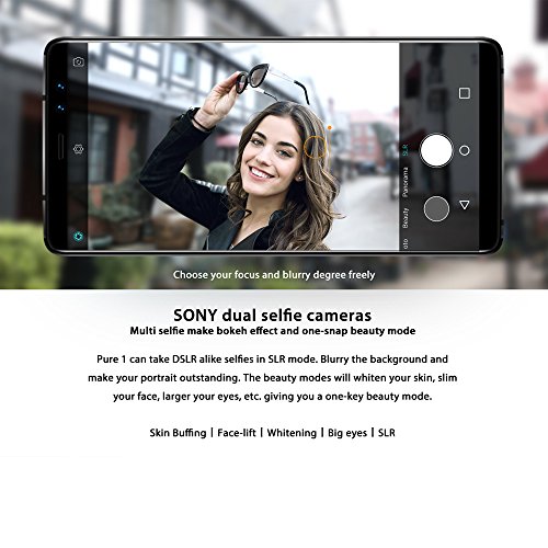 M-HORSE Pure 1 Vollbild 3GB RAM 32GB ROM 5.7 Zoll 4G Handy Smartphone 4380mAh Fingerabdruck Dual Rear Kamera Dual SIM - Blau