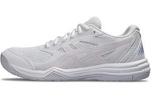 ASICS Women's Upcourt 5 Volleyball Shoes, White/Cosmos