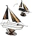 Produktbild Unbekannt XL Flaschenhalter / Flaschenständer -  Segelboot / Segler - Schiff  - aus Metall - ideal für Wein, Sekt, Bier u.v.m. - Reise / Schiffsreise / Urlaub - Wein..