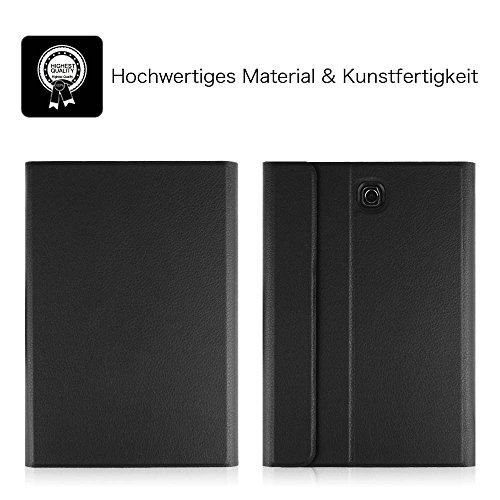 Fintie Blade X1 Samsung Galaxy Tab S2 8.0 Bluetooth Tastatur Hülle Keyboard Case – Ultradünn leicht SmartShell Ständer Schutzhülle mit magnetisch abnehmbar drahtloser Bluetooth Tastatur für Samsung Galaxy Tab S2 8.0 24,6 cm (8 Zoll) Tablet-PC, Schwarz - 2