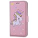 Price comparison product image Samsung A5 2017 Wallet Case, CXTcase A5 2017 Samsung Unicorn Case PU Leather Wallet Flip Cover Soft TPU Bumper Case Magnetic Closure Protective Case Cover with Credit Card Holder Slot for Samsung Galaxy A5 2017, Pink