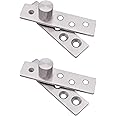 2PCS 180° Rotation Door Pivot Hinge, Concealed Door Hinge Hardware Hidden Bookshelf Hinges Rotation Concealing Hinges Swivel Door Pivot HardwareStainless Steel Rotation Secret Room Door Hinge, Small