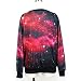 THENICE Women's Digital Print Pullovers Sweatershirts (Black Star)