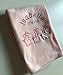 Personalised Pink Animals Baby Blanket. Great Baby Gift.