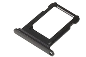 jbTec SIM-Tray Karten-Halter kompatibel mit Apple iPhone XS - Single Slot Schlitten Rahmen Simkarte Handy, Farbe:Dunkelgrau