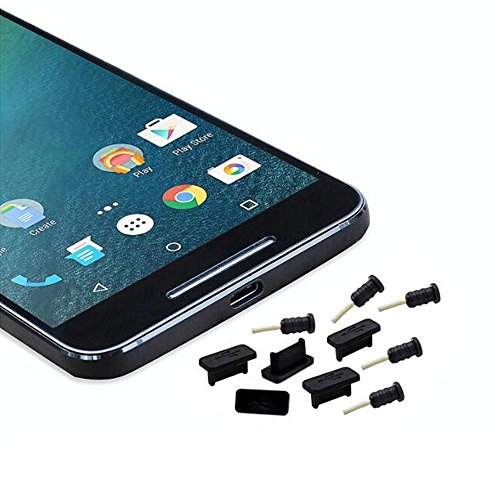 Outstanding   5 x Silicona Anti-Dust Plug Puerto Protecci  n Set  3 5mm Puerto para auriculares Protect   USB Tipo-C Dustproof tapones