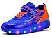 Produktbild Mr.Ang Skateboard Schuhe mit LED 7 Farbe Farbwechsel Lichter blinken Räder SchuheTurnschuhe Jungen und Mädchen Flügel-Art Rollen Verstellbare neutral Kuli Rollschuh Schuhe