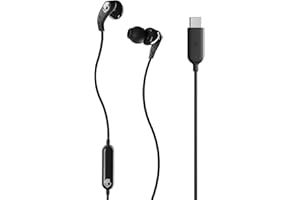 Skullcandy Set USB-C Auriculares In-Ear con Cable, Micrófono, Compatibles con Android y Portátiles- Negro