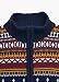 MANGO KIDS - Printed cotton-blend cardigan - Size: 9-10 years - Color: Navy