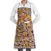 Produktbild QIAOJIE Abstract Tree Adjustable Bib Apron with Pockets - Commercial Restaurant and Home Kitchen Apron - Neck Strap- Extra Long Ties - Strong Black
