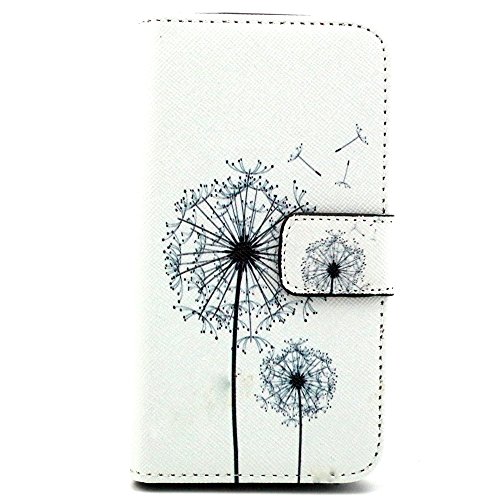 Nokia 630/635 Smartphone Pelle,PU Cuoio Caso Guscio Con carte di credito slot Protettiva in Pelle Flip Case Wallet Cover per Nokia Lumia 630/635 Custodia Portafoglio Casi(Dente di Leone)
