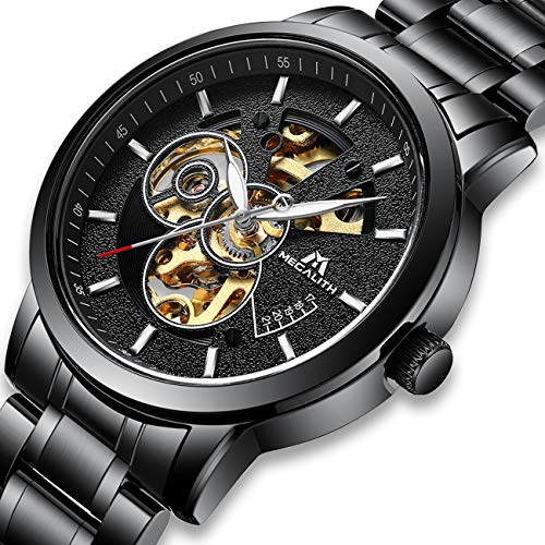 Herren Automatikuhr Männer Mechanische Automatik Schwarz Militär Wasserdicht Skelett Designer Edelstahl Leuchtende Armbanduhren Mann Luxus Gold Steampunk Klassisch Analog Tourbillon Uhr Herren Automatikuhr Männer Mechanische Automatik Schwarz Militär Wasserdicht Skelett Designer Edelstahl Leuchtende Armbanduhren Mann Luxus Gold Steampunk Klassisch Analog Tourbillon Uhr