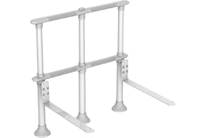 ‎HEUFFE Heuffe Bettgitter Rausfallschutz Senioren mit Bein，Bett Haltegriff Aufstehhilfe für Ältere Erwachsene，Sicherheit Bettgeländer，Höhenverstellbarer Bettschutzgitter Pflegebett für Behinderte