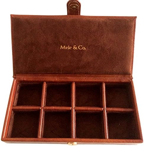 Personalised Brown Faux Leather Cufflink Box
