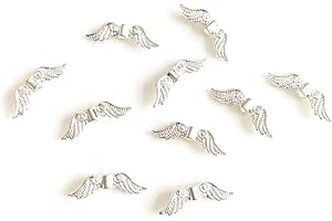 Angel Malone 23mm Guardian Angel-Fairy Wings Charm Spacer Beads Jewellery Making Findings - UK Seller
