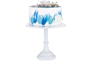 NUPTIO Bases para Tartas de Blanco de 30cm, Estilo Simple Metal Redondo Evento de Boda Fiesta de Cumpleaños Postre Cupcake Pedestal Placa de Exhibición