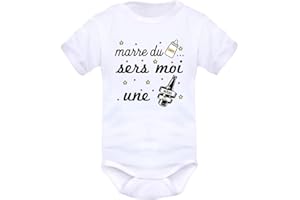 IDYLEA Body Bébé Humoristique - humour - Cadeau naissance original - Marre du lait sers moi une biere - idéé cadeau bébé