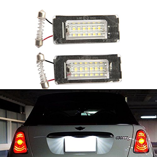 Newsun OEM Fit 18SMD 3528SMD Xenon LED bianco targa lampade per 2006 - 2014 2 nd R56 R57 R58 R59