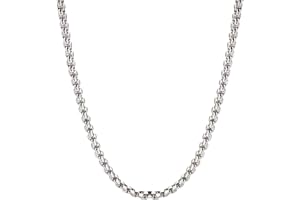 TATA GISÈLE Męski łańcuszek tytanowy, srebrny kolor, nowoczesna siatka, 6 długości do wyboru 50-75 cm, męska biżuteria modna współczesna klasyczna moda