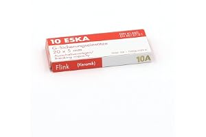 Snabb säkring (F) i keramik 10A/250 VAC 5 x 20 mm (låda med 10 säkringar)