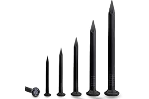 SHUNCHG 100 Stück 25mm Stahlnägel Nägel für Betonwände Holzarbeiten Ziegelstein,Bildernägel Nails Verzinkt Kohlenstoffstahl Schwarz Universeller Einsatz im Innen- und Außenbereich