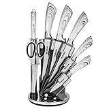 Praktischer Küchenhelfer: Egal ob für Hacken, Schälen, Schneiden oder Tranchieren und viel mehr, liegt das ganze Set für verschiedene Verwendungszwecke parat, und wird Ihre Arbeiten erleichtern; Für lange Haltbarkeit ist es empfehlenswert, die Messer nach dem Gebrauch mit der Hand zu waschen