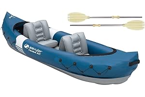 Sevylor Tahaa Kayak, Inflatable Canoe for 2 persons, Inflatable Boat, Paddle Boat with Robust PVC Outer Shell, Straps for Fastening Luggage, Bar Construction for High Stability on the Water