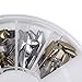 Anself 6 Styles Silver/Gold Nail Art 3D Glitter Rhinestones Gems Decoration Wheel