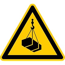 Warnaufkleber 'Warnung Vor Schwebender Last' Nach ISO 7010 – Selbstklebend, Größe Wählbar, Made In Germany