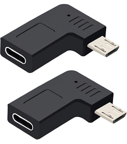Adattatore USB-C To Micro/Mini USB (2 Pezzi) - Femmina USB-C To Maschio Micro USB, Supporta Dati 480Mbps E Ricarica - Con Foro Per Laccio - Foto 3