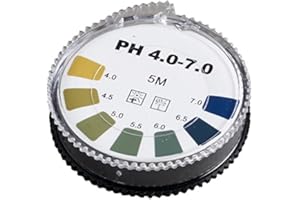 camlab 1171265 Papier indicateur universel, PH 4.0–7.0, 7 mm x 5 m