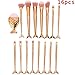 Produktbild Make Up Pinsel Set Btruely Professionelles Schminkpinsel Kosmetikpinsel Lidschatten Gesichtspinsel Eyeliner Kosmetik Brush Pinselset Ausgangsgebrauch mit Aufbewahrungstasche Erröten kosmetische Concealer Bürsten (16PCS)