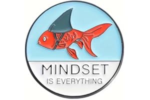 GBJUK Mindset is Everything Motivational Enamel Pin Badge Brooch with Butterfly Clasp Back