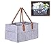 Produktbild FRISTOEN Filztasche Grau Baby Windel Caddy Tasche,Kinderzimmer Lagerplatz Stück faltbar Filz Griff Aufbewahrungskorb Organizer, Lagerplatz Kinderzimmer Korb Wechselhafte Fächer für Home Office (Braune