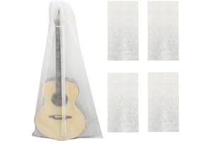 CCeCCe 4 Pack Guitar Dust Cover Storage Bag Non-woven Fabric Breathable Dustproof Coating Protective Covers for Acoustic Guitar Electric Bass Upright Stand 120x60cm