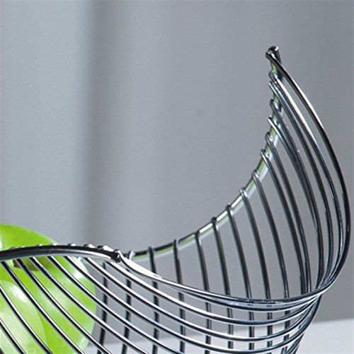 DESIGNER OBSTKORB / BROTKORB METALL VERCHROMT von XTRADEFACTORY silber - 3