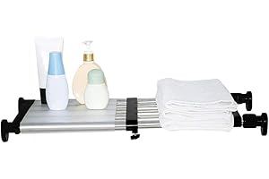 BAOYOUNI Scaffale Telescopico per Armadio in Metallo Mensola Estensibile Ripiano Divisori per Scaffali Regolabile Separatore Organizzare per Guardaroba Camera da Letto Bagno Cucina Adjustable 40-60cm