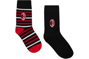 AC Milan Calze per Adulti, Bambini e Ragazzi, Calzini Medi e Lunghi, Prodotto Ufficiale, Tanti Colori e Taglie Disponibili