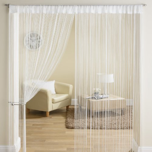 Klassische, weiße Schnur Intimates Vorhang Türvorhang Raumtrenner, Fenster, 90 x 200 cm