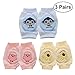 Produktbild YeahiBaby Knieschoner Baby Anti Rutsch Baby Kniebandage Huhn Affe Elefant Druckmuster 3 Stück